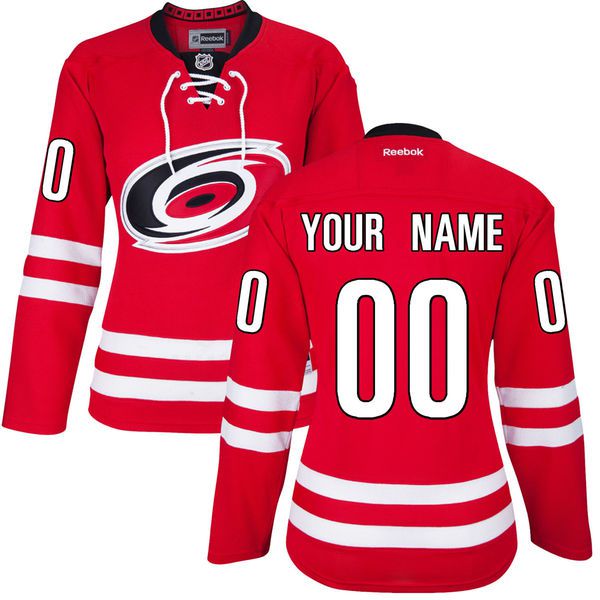 Reebok Carolina Hurricanes Womens Premier Home NHL Jersey - Red->customized nhl jersey->Custom Jersey